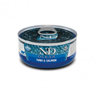 Farmina N&D Delicious Grain Free gatto Ocean con tonno e salmone da 70 gr in lattina