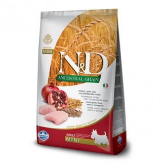 FARMINA N&D DELICIOUS LOW GRAIN CANE ADULT MINI POLLO E MELOGRANO DA 7 KG