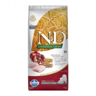 FARMINA N&D DELICIOUS LOW GRAIN CANE PUPPY MEDIUM & MAXI CON POLLO E MELOGRANO DA 12 KG