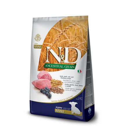 FARMINA N&D DELICIOUS LOW GRAIN CANE PUPPY MINI CON AGNELLO E MIRTILLI DA 7 KG