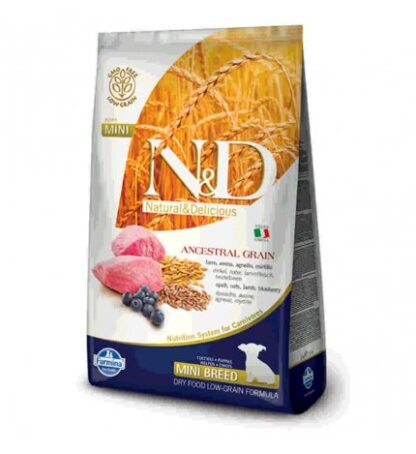 FARMINA N&D DELICIOUS LOW GRAIN CANE PUPPY MINI CON AGNELLO MIRTILLO DA 2,5 KG