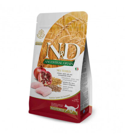 FARMINA N&D DELICIOUS LOW GRAIN GATTO NEUTERED CON POLLO MELOGRANO DA 5 KG