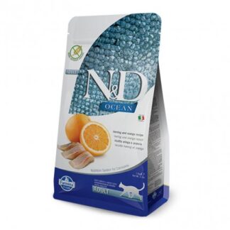 FARMINA N&D OCEAN NO GRAIN GATTO ADULT CON ARINGA E ARANCIA DA 1,5 KG