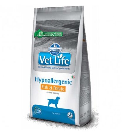 FARMINA VET LIFE CANE HYPOALLERGENIC PESCE & PATATE DA 12 KG