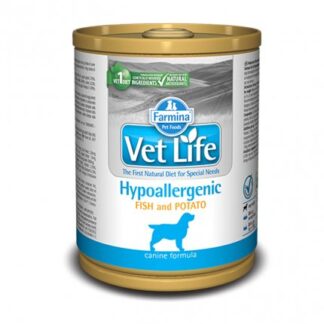 FARMINA VET LIFE CANE HYPOALLERGENIC PESCE & PATATE DA 300 GR IN LATTINA