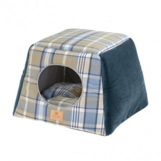 FERPLAST CANE E GATTO CASETTA EDINBURGH 44 x 44 x H 33 CM BLU