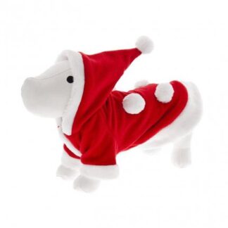 FERRIBIELLA CANE CAPPOTTINO BABBO NATALE 30 CM