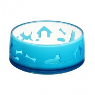 Ferribiella cane ciotola duoworld large da 1000 ml 17,3 x 7,2 cm azzurra