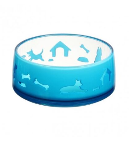 Ferribiella cane ciotola duoworld large da 1000 ml 17,3 x 7,2 cm azzurra