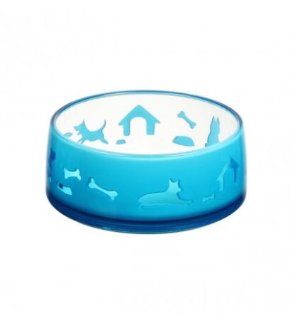 Ferribiella cane ciotola duoworld medium da 650 ml 14,8 x 6,2 cm azzurra