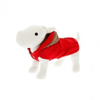 Ferribiella cane dolcevita in lana con pile 33 cm rosso