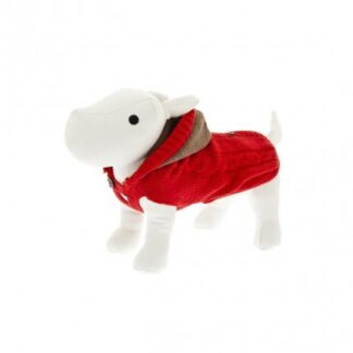 Ferribiella cane dolcevita in lana con pile 60 cm rosso