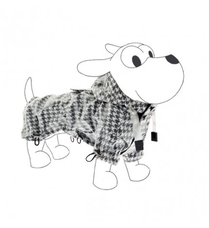 Ferribiella cane impermeabile favola 70 cm pied de poule