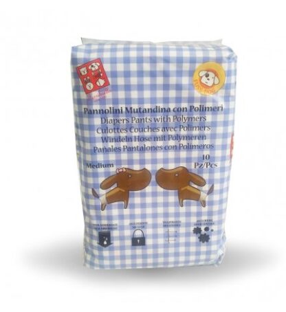 Ferribiella cane pannolini mutandina con polimeri medium 10 pezzi