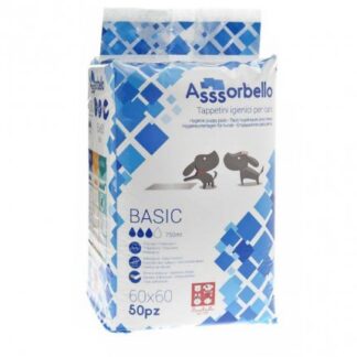 FERRIBIELLA CANE TRAVERSINE TAPPETINI IGIENICI CANE BASIC 60 x 60 CM DA 50 PEZZI