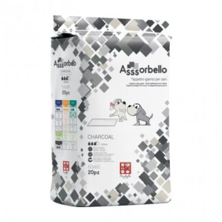 FERRIBIELLA CANE TRAVERSINE TAPPETINI IGIENICI CHARCOAL 60 X 60 DA 20 PEZZI