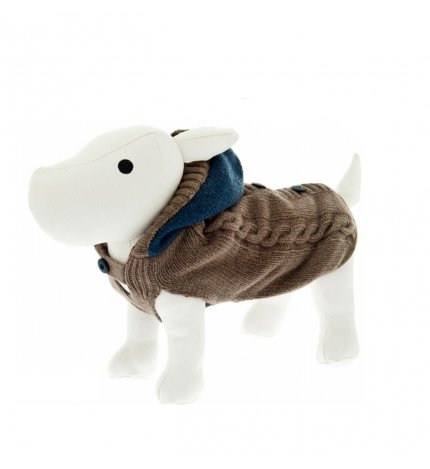 Ferribiella dolcevita in lana con pile 30 cm marrone