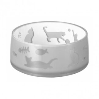 Ferribiella gatto ciotola duoworld da 330 ml 11,8 x 5 cm grigio
