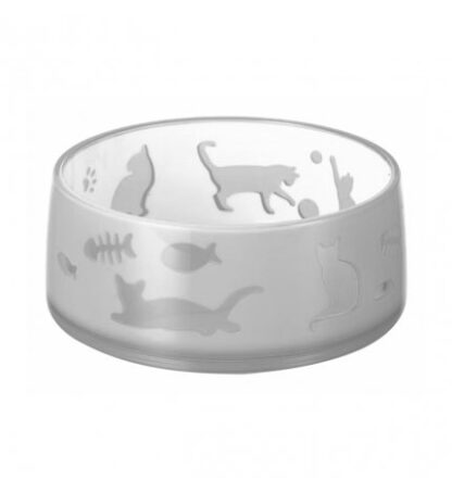 Ferribiella gatto ciotola duoworld da 330 ml 11,8 x 5 cm grigio
