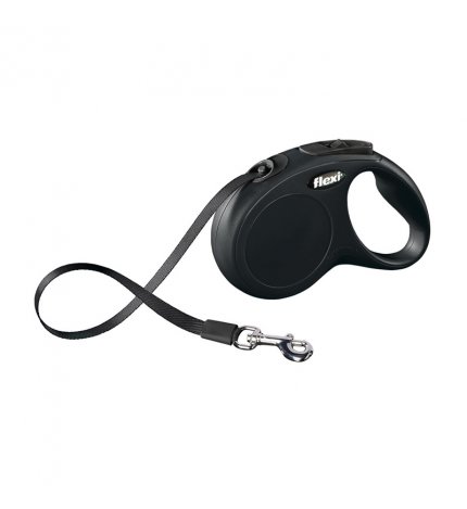FLEXI CANE GUINZAGLIO NEW CLASSIC FETTUCCIA S 5M NERO