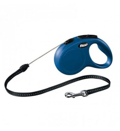 FLEXI CANE GUINZAGLIO NEW CLASSIC CORDA S 5M MAX 12 KG BLU