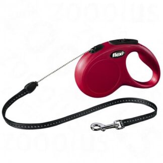 FLEXI CANE GUINZAGLIO NEW CLASSIC CORDA S 5M ROSSO MAX 12 KG