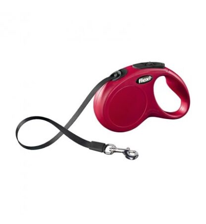 Flexi new classic fettuccia 5m m-l rosso