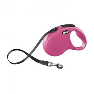 FLEXI CANE GUINZAGLIO NEW CLASSIC FETTUCCIA S 5M MAX 15 KG ROSA