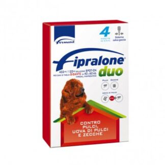 Formevet antiparassitario fipralone duo spot on per cani di taglia gigante da 40 a 60 kg 4 pipette da 4,02 ml