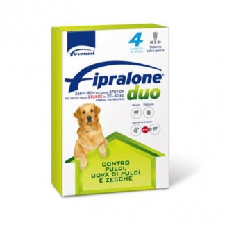 Formevet antiparassitario fipralone duo spot on per cani di taglia grande da 20 a 40 kg 4 pipette da 2,68 ml
