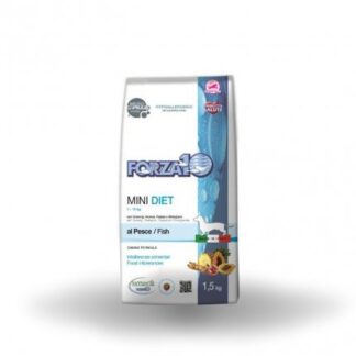 FORZA10 CANE DIET ADULT MINI PESCE CON GINGSENG ANANAS PAPAYA E MELOGRANO DA 1,5 KG