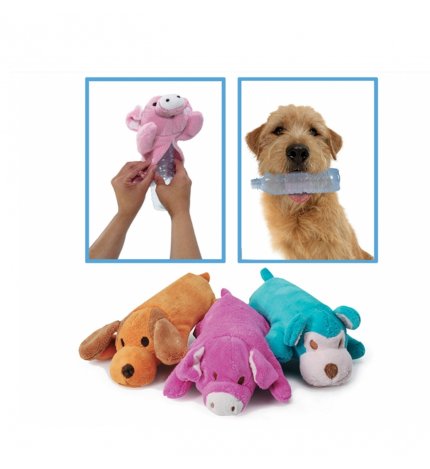 GIOCO PLUSH CANE CON BOTTIGLIA