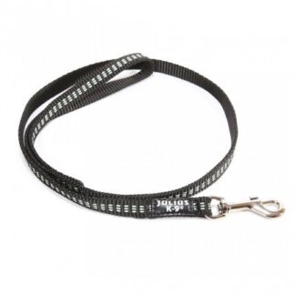 Guinzaglio julius-k9 in nylon nero 120x14mm