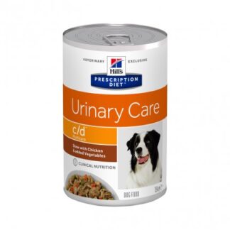 HILL'S PRESCRIPTION DIET CANE C/D MULTICARE CON SPEZZATINO DI POLLO E VERDURE DA 354 GR IN LATTINA