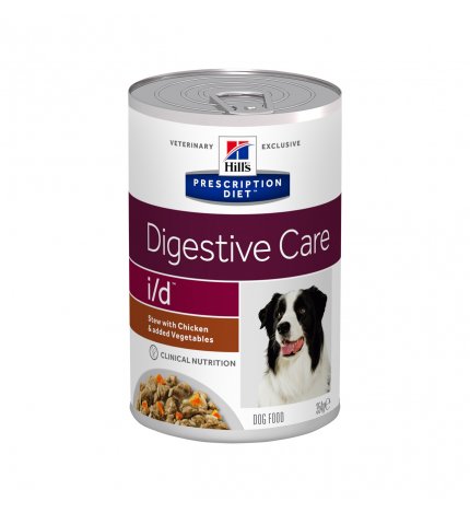 HILL'S PRESCRIPTION DIET CANE I/D CON SPEZZATINO DI POLLO E VERDURE DA 354 GR IN LATTINA