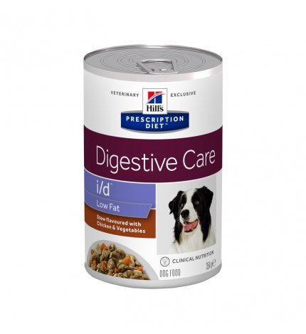 HILL'S PRESCRIPTION DIET CANE I/D LOW FAT CON SPEZZATINO AL POLLO E VERDURE DA 354 GR IN LATTINA