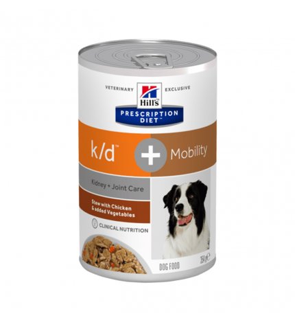 HILL'S PRESCRIPTION DIET CANE K/D + MOBILITY CON SPEZZATINO DI POLLO E VERDURE DA 354 GR IN LATTINA