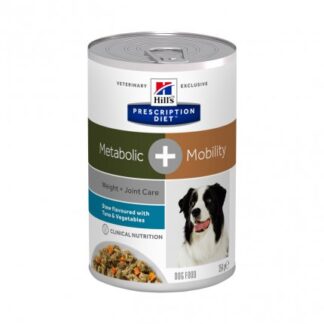 HILL'S PRESCRIPTION DIET CANE METABOLIC + MOBILITY CON SPEZZATINO AL TONNO E VERDURE DA 354 GR IN LATTINA