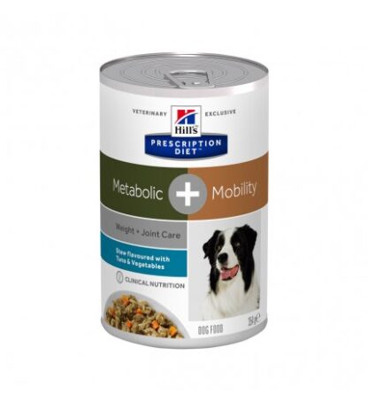 HILL'S PRESCRIPTION DIET CANE METABOLIC + MOBILITY CON SPEZZATINO AL TONNO E VERDURE DA 354 GR IN LATTINA