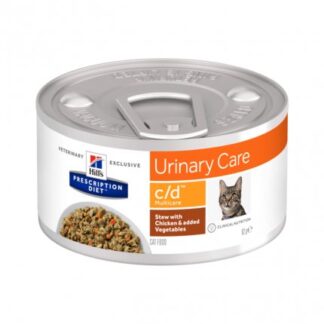 HILL'S PRESCRIPTION DIET GATTO C/D CON SPEZZATINO DI POLLO E VERDURE DA 82 GR IN LATTINA