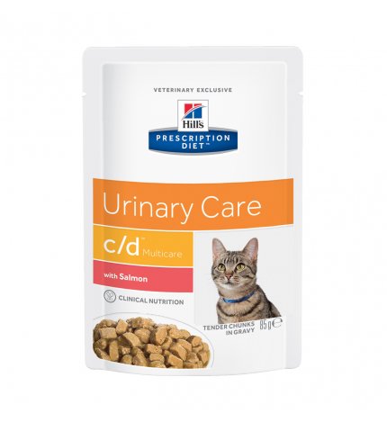 HILL'S PRESCRIPTION DIET GATTO C/D URINARY AL SALMONE DA 85 GR IN BUSTA