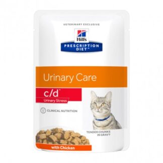 HILL'S PRESCRIPTION DIET GATTO C/D URINARY STRESS AL POLLO DA 85 GR IN BUSTA