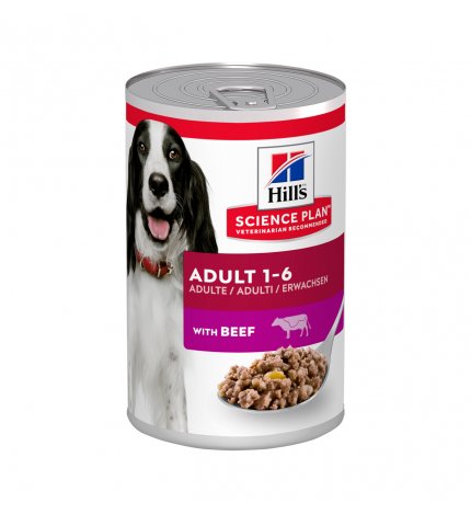 HILL'S SCIENCE PLAN CANE ADULT MEDIUM AL MANZO DA 370 GR IN LATTINA