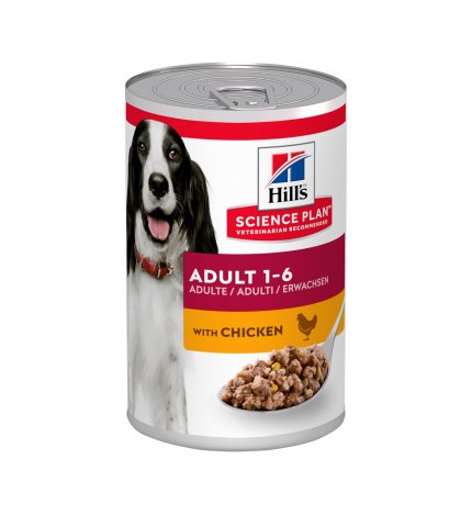 HILL'S SCIENCE PLAN CANE ADULT MEDIUM AL POLLO DA 370G IN LATTINA