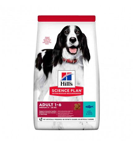 Hill's science plan cane adult medium al tonno e riso da 12 kg