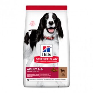 HILL'S SCIENCE PLAN CANE ADULT MEDIUM ALL'AGNELLO E RISO DA 14 KG