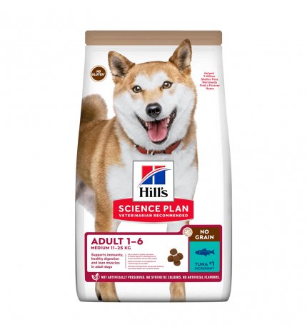 HILL'S SCIENCE PLAN CANE ADULT MEDIUM NO GRAIN AL TONNO DA 2,5 KG