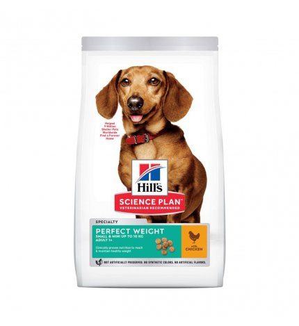 HILL'S SCIENCE PLAN CANE ADULT SMALL & MINI PERFECT WEIGHT AL POLLO DA 1,5 KG