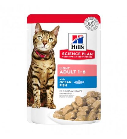 HILL'S SCIENCE PLAN GATTO ADUL LIGHT AL PESCE DA 85 GR IN BUSTA