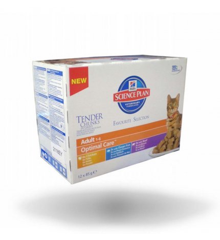 HILL'S SCIENCE PLAN GATTO ADULT MULTIPACK 12 BUSTE DA 85 GR